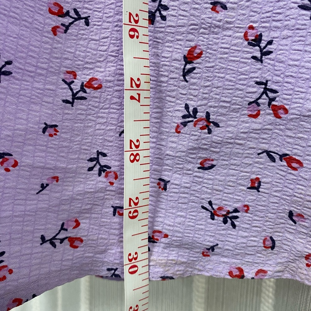 Purple Floral Smocked Spaghetti Strap Sundress Size XS Summer Boho‎ Romantic - Picture 6 of 16